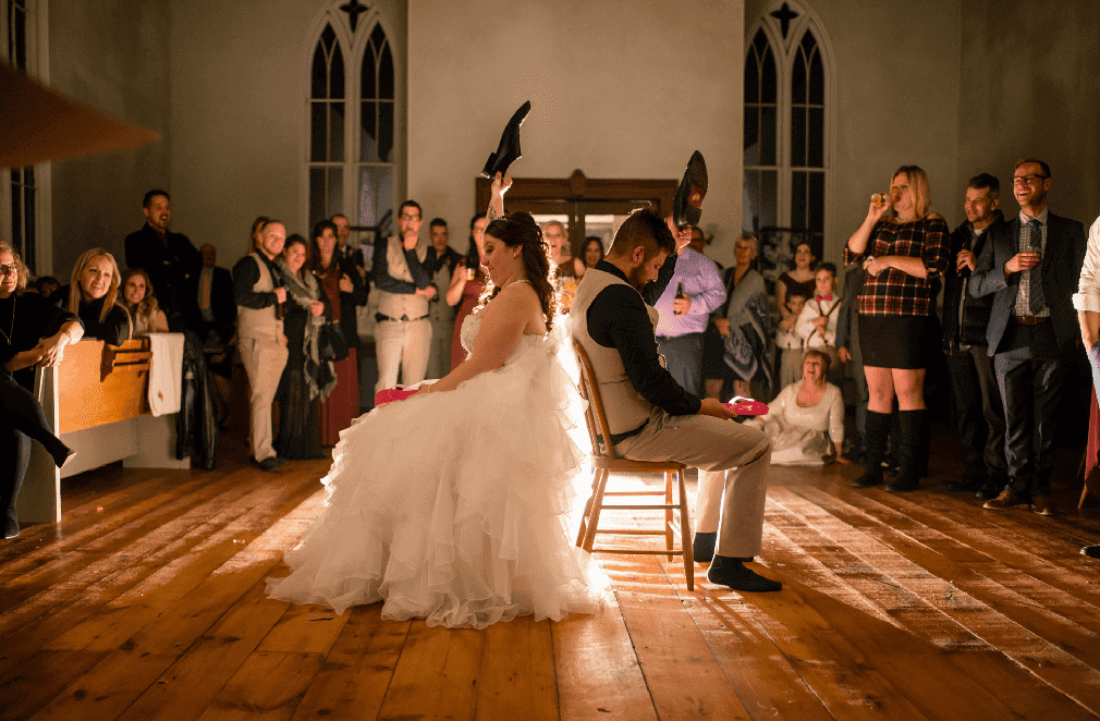 78 Funny Shoe Game Wedding Questions (For Bride & Groom)