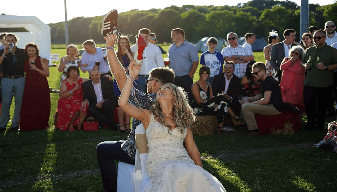 78 Funny Shoe Game Wedding Questions (For Bride & Groom)